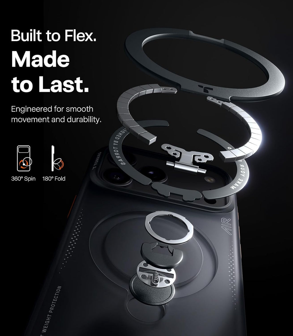 AirGuard Pro Magnetic Shockproof Case for iPhone with 360° Stand & Airbag Protection phone cover