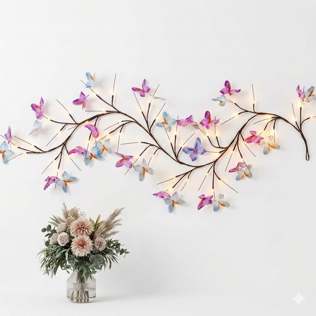 Butterfly LED Tree Branch Wall Lights