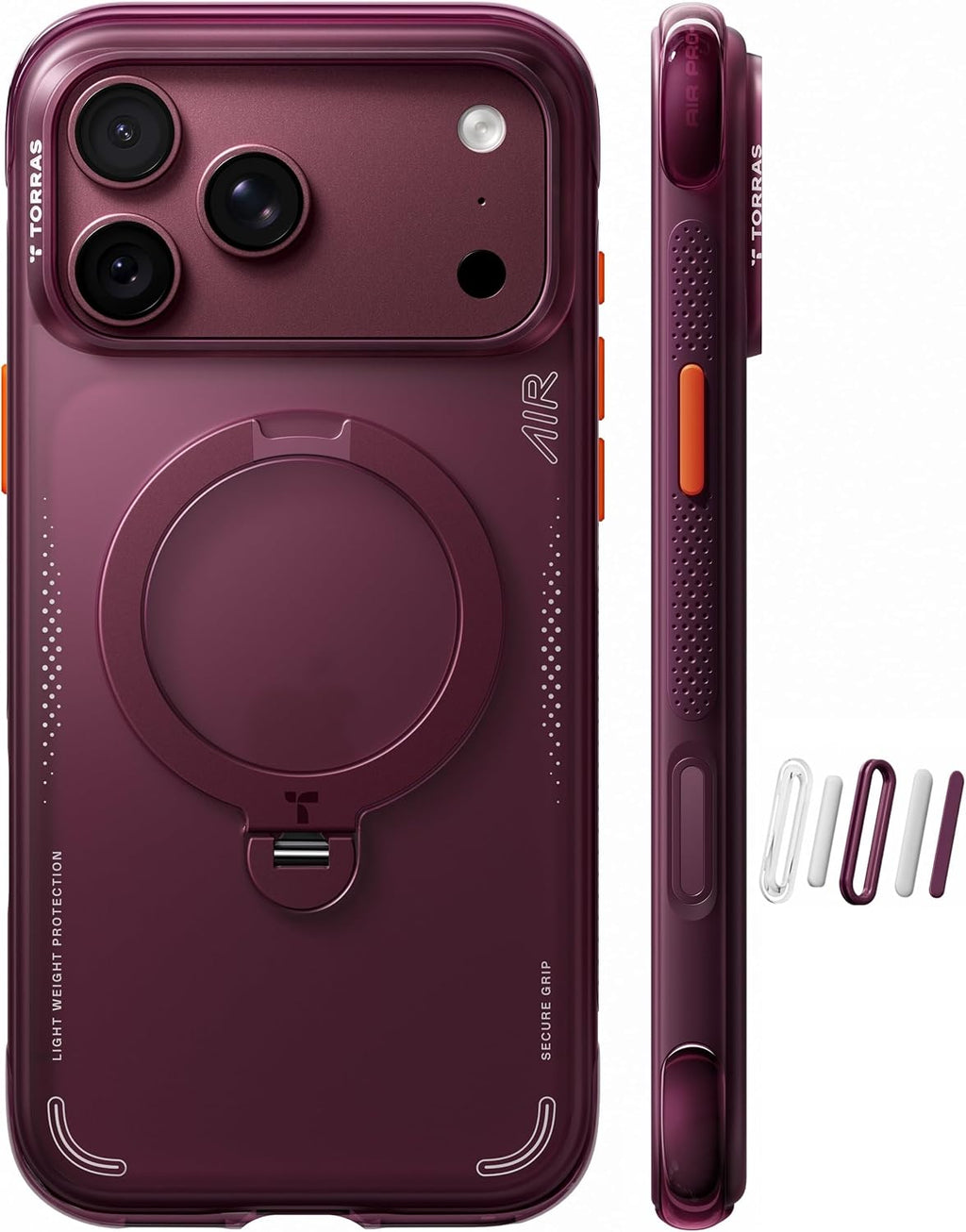 AirGuard Pro Magnetic Shockproof Case for iPhone with 360° Stand & Airbag Protection phone cover