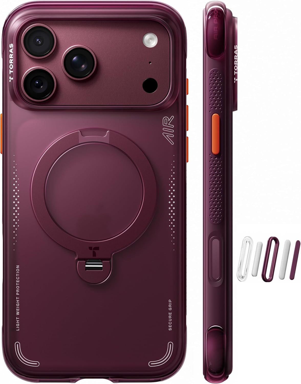 AirGuard Pro Magnetic Shockproof Case for iPhone with 360° Stand & Airbag Protection phone cover