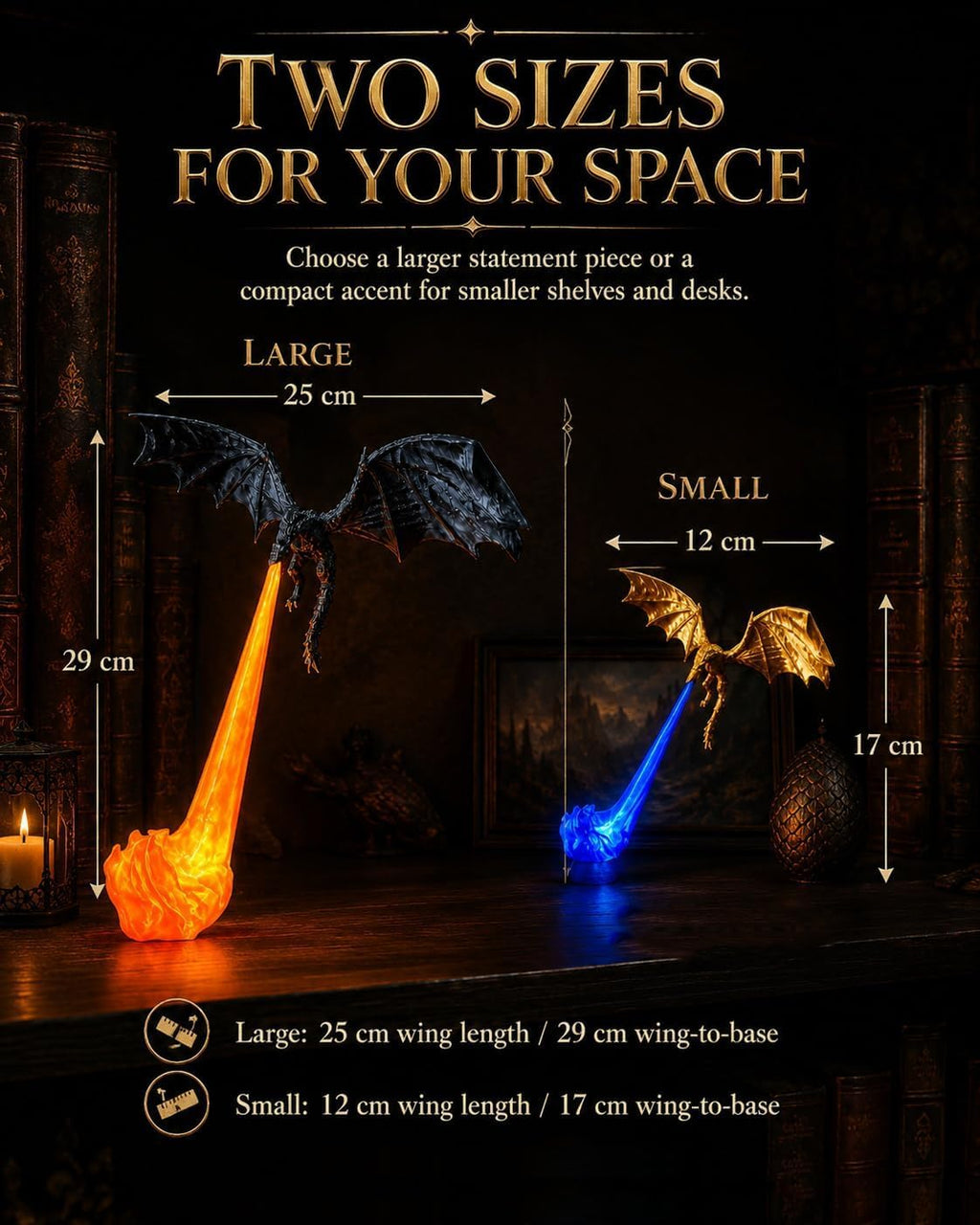 Dragon Fire LED Book Nook