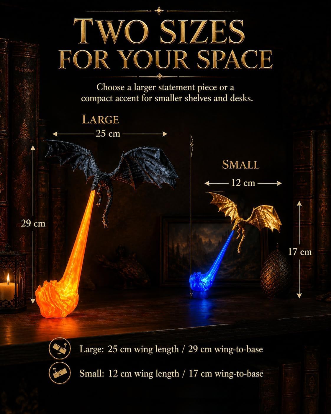 Dragon Fire LED Book Nook