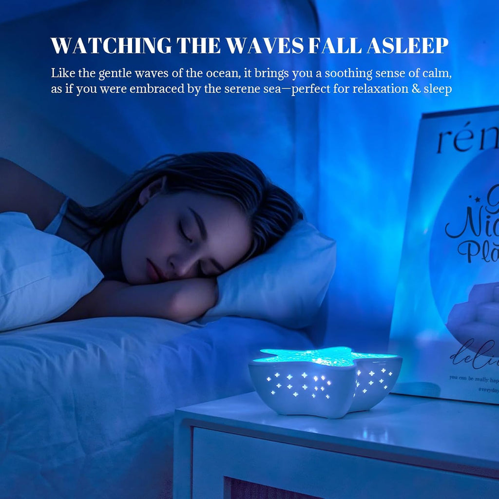 Ocean Wave Projector Night Light with LED Water Ripple Effects