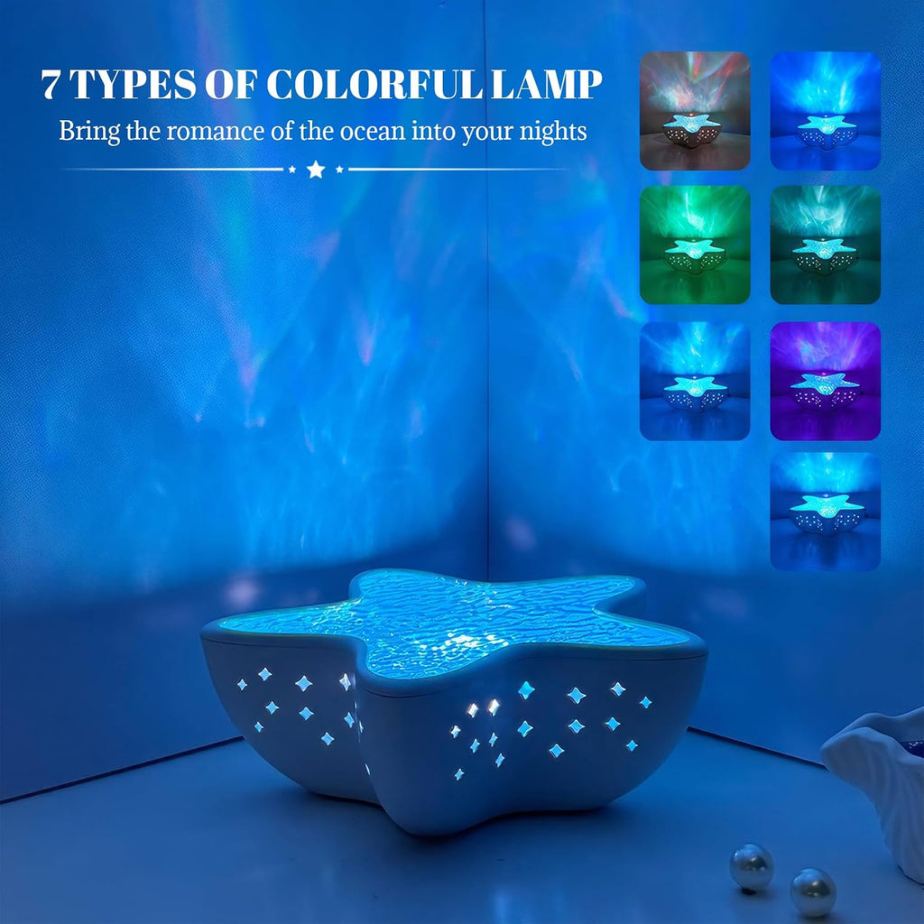 Ocean Wave Projector Night Light with LED Water Ripple Effects
