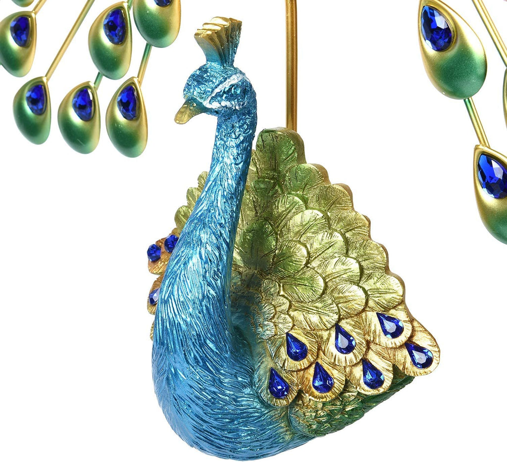 Luxury Peacock Crystal Wall Clock